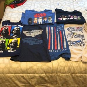 Lot of 6 Boys Graphic Tees (Star Wars, Fortnite),8